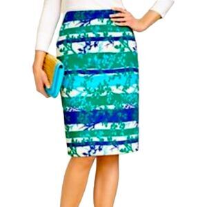 Talbots CANVAS COTTON Botanical A-LINE SKIRT Size 12